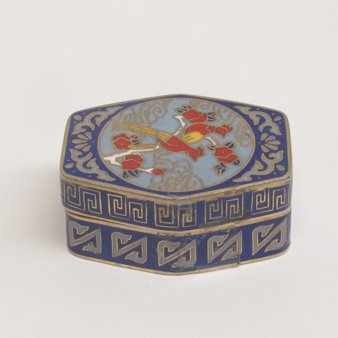 Cloisonné Bird Trinket Box