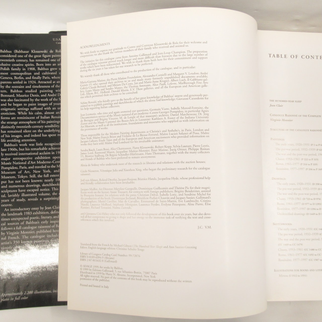 Balthus RARE 'Catalogue: Raisonné of the Complete Works' Book