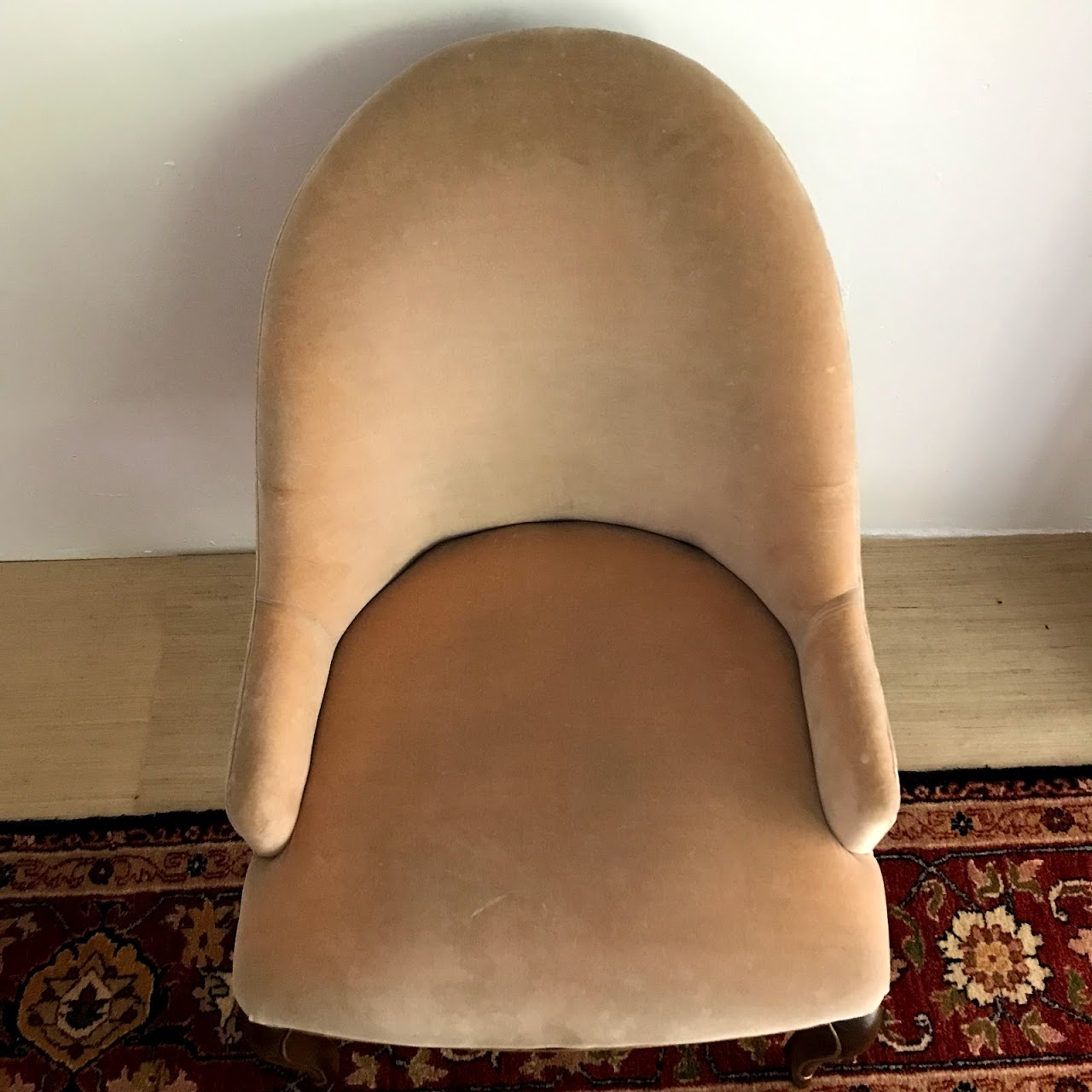 Baker Furniture Velvet Shelter Back Chair