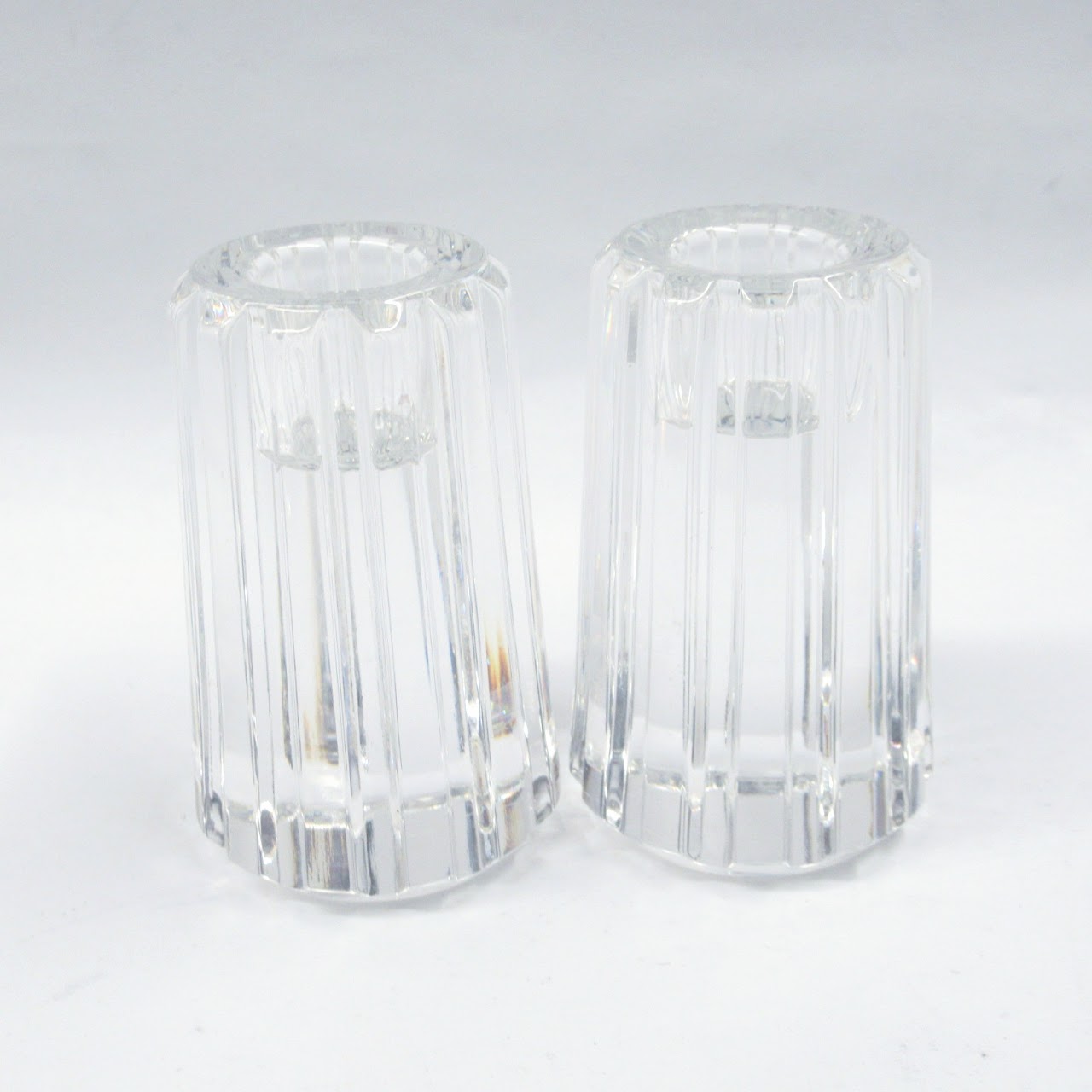 Tiffany & Co. Crystal Candle Holder Pair