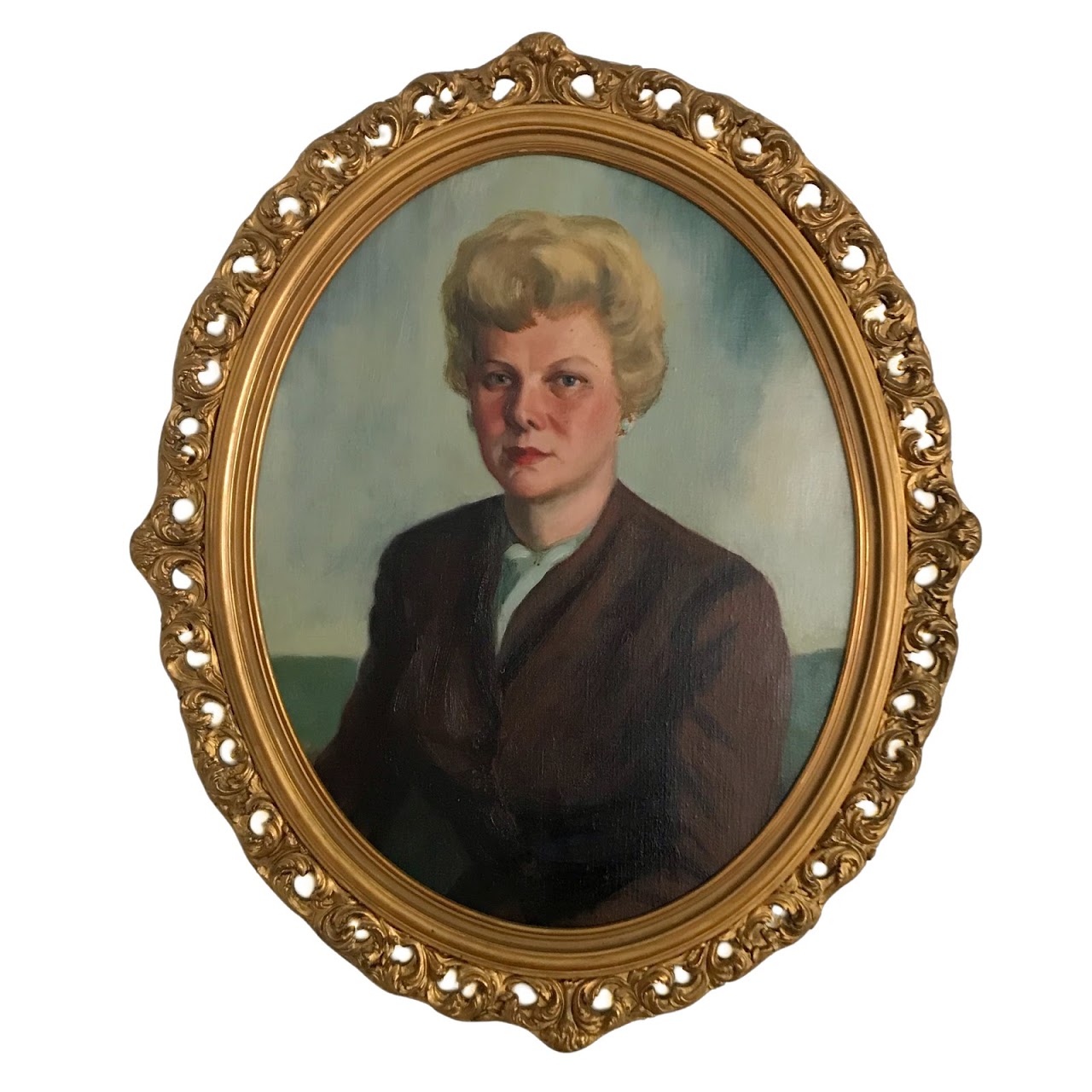 Oval Oil Portrait Painting