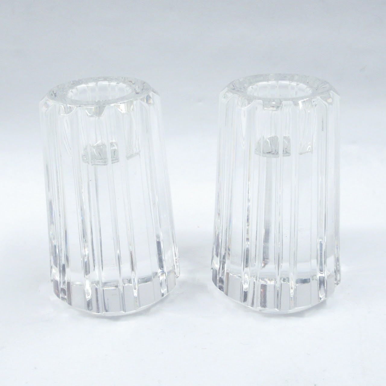 Tiffany & Co. Crystal Candle Holder Pair