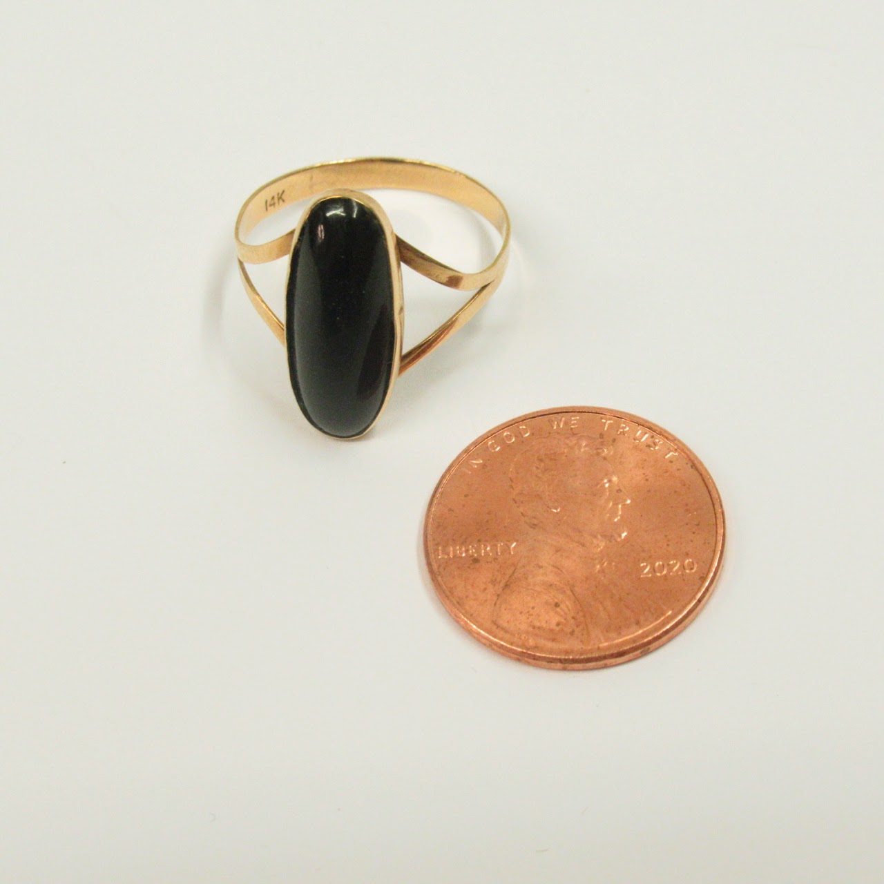 14K Gold and Onyx Ring